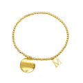 Shangjie OEM Pulseras Kalung Women Fashion Bijoux vintage Set 18k Gold plaqué 316L Collier en titane et bracelet Disc Mjewelry
